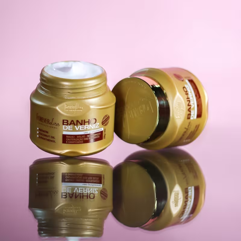Combo Com 3 MÃ¡scaras Banho De Verniz Forever Liss 250g