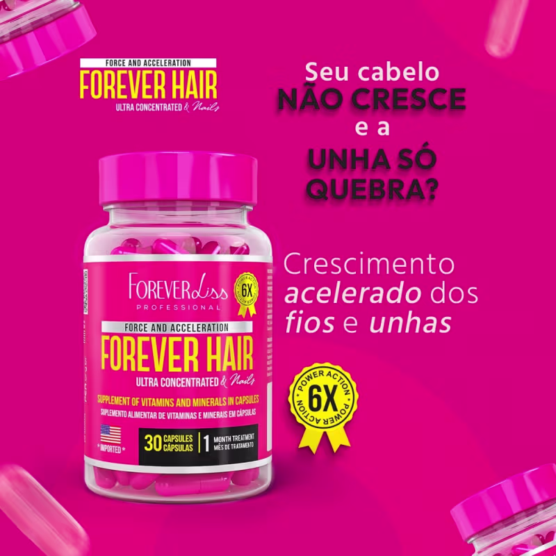 Combo Tratamento 12 Meses Forever Hair Crescimento Capilar