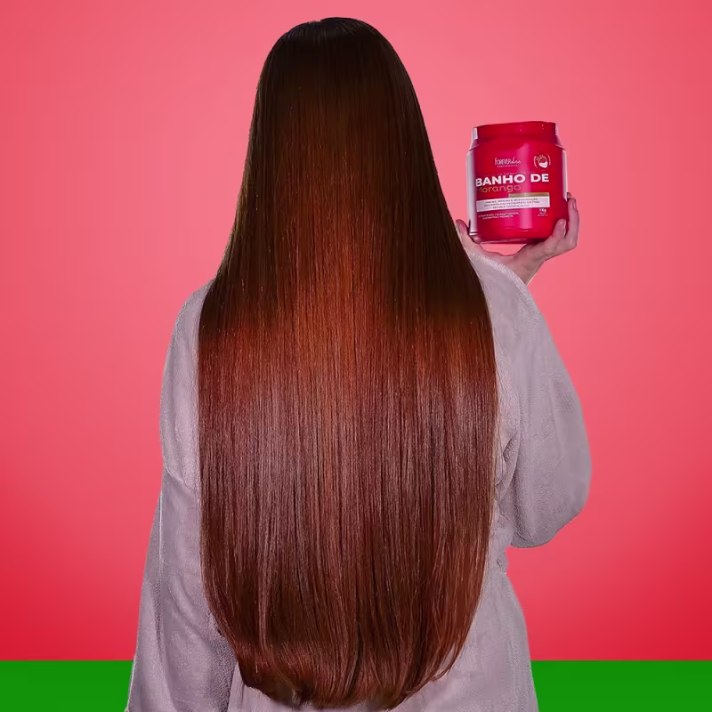 Kit Banho de Verniz Morango Profissional Completo Forever Liss