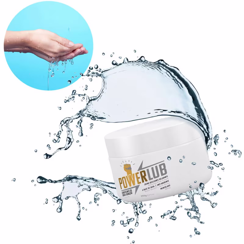 Creme Lubrificante Corporal Íntimo Slide Cosméticos PowerLub, 250g.