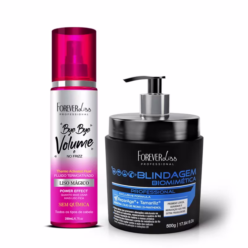 Kit Bye Bye E Máscara Blindagem Forever Liss
