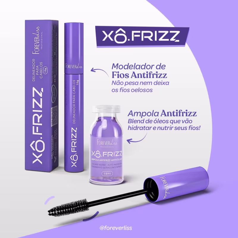 Kit Modelador de Fios e Ampola Capilar Xô Frizz Forever Liss