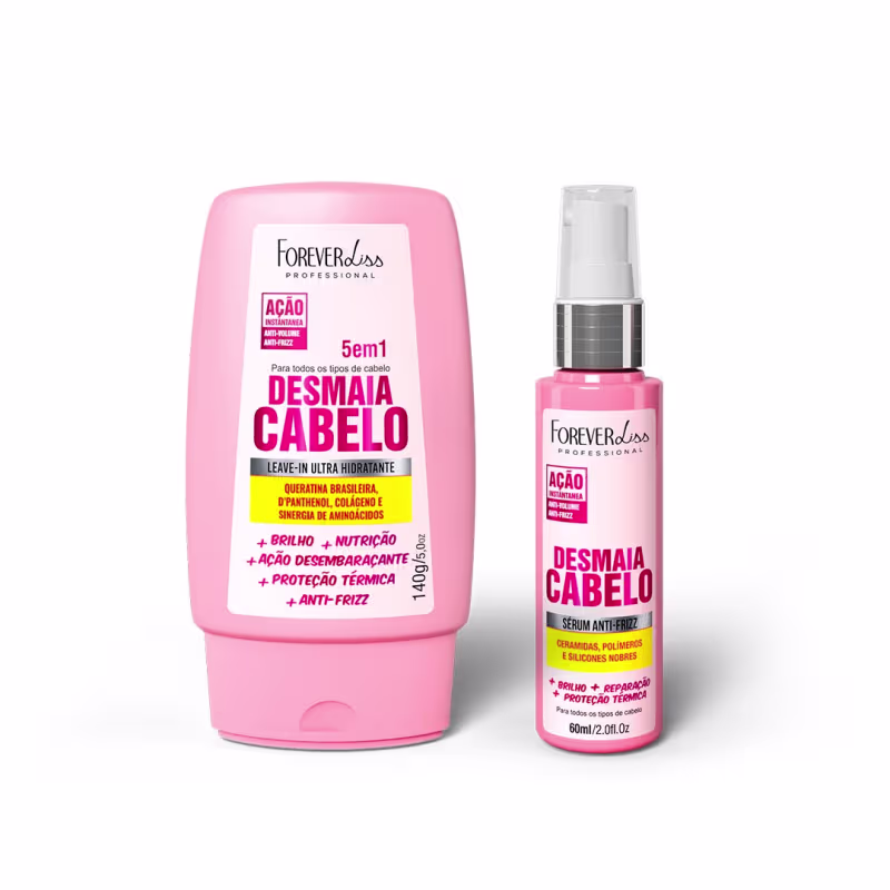 Kit Leave-in e Sérum Desmaia Cabelo Forever Liss