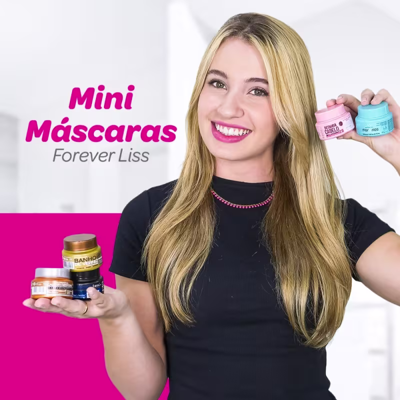 Necessaire Recheada Com 4 Mini Máscaras Forever Liss - Mkt