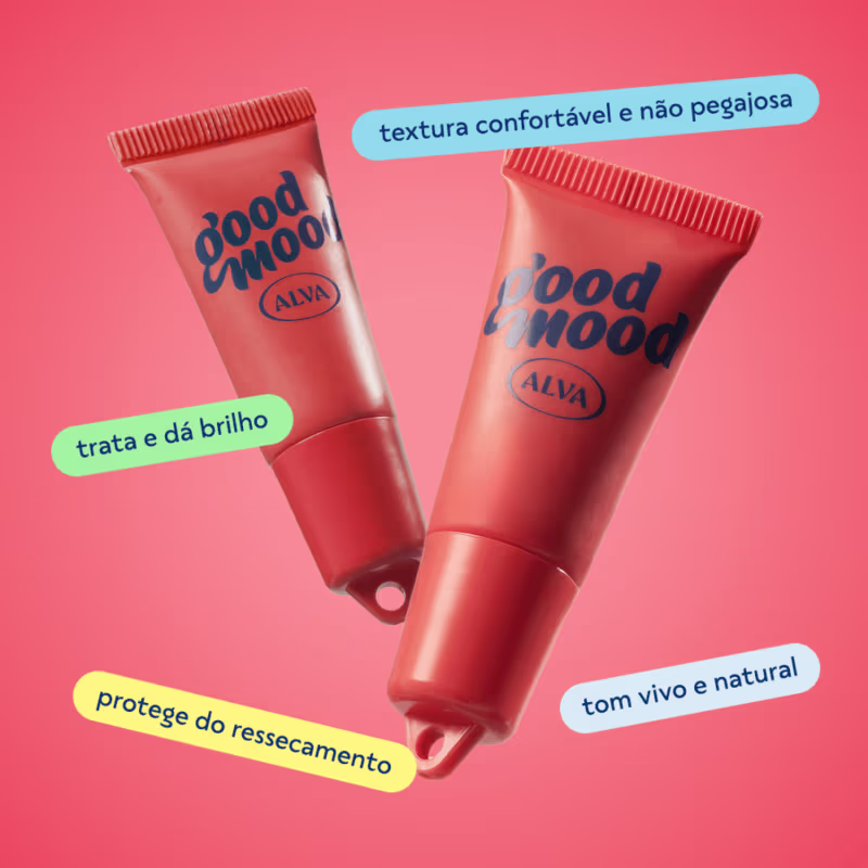 Lip Balm Gloss Red 6g Good Mood by Alva