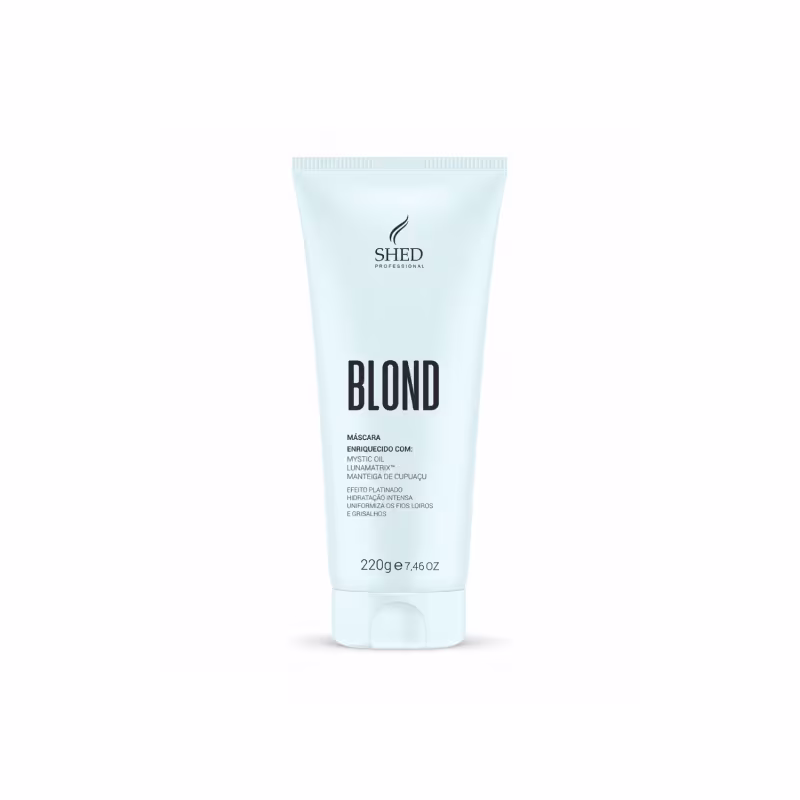 Máscara 220g Blond: Hidratação e Neutralização do Amarelado | Shed Professional