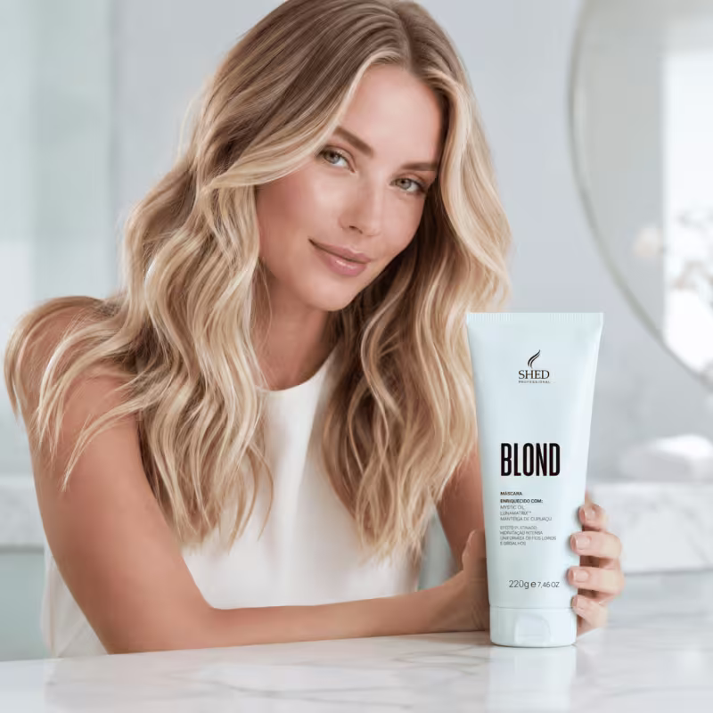 Máscara 220g Blond: Hidratação e Neutralização do Amarelado | Shed Professional