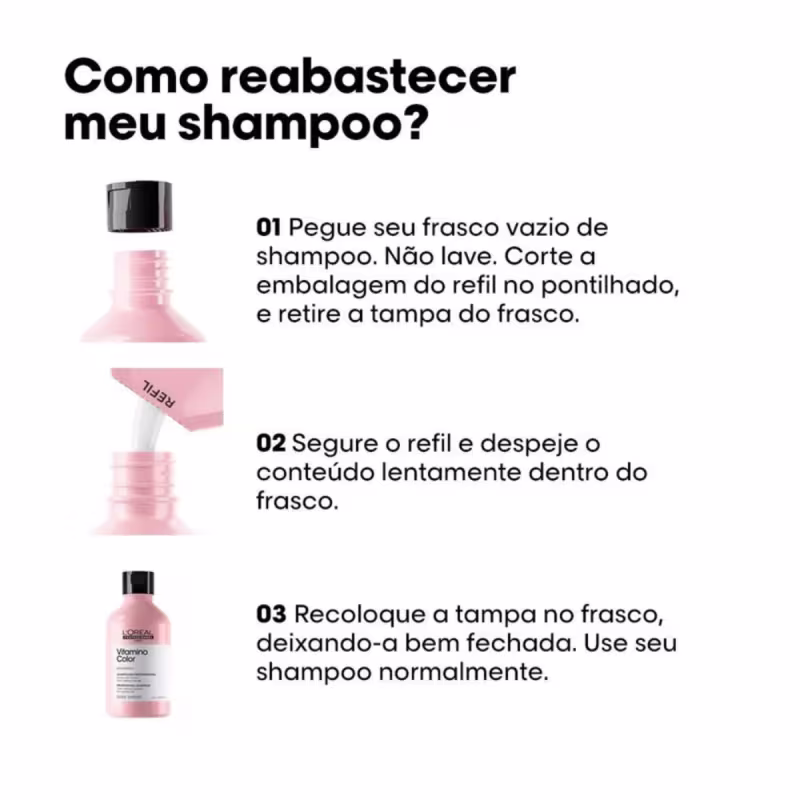 Kit L'Oréal Professionnel Serie Expert Vitamino Color Resveratrol Duo Refil, 2 produtos.