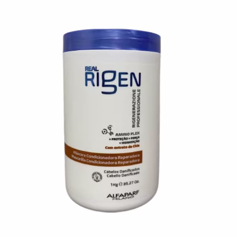 Kit Shampoo + Condicionador + Mascara Alfaparf Milano Real Rigen 1L