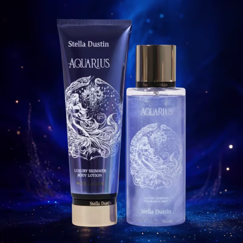 Kit Body Splash+Loção Hidratante Signo Aquario Stella Dustin