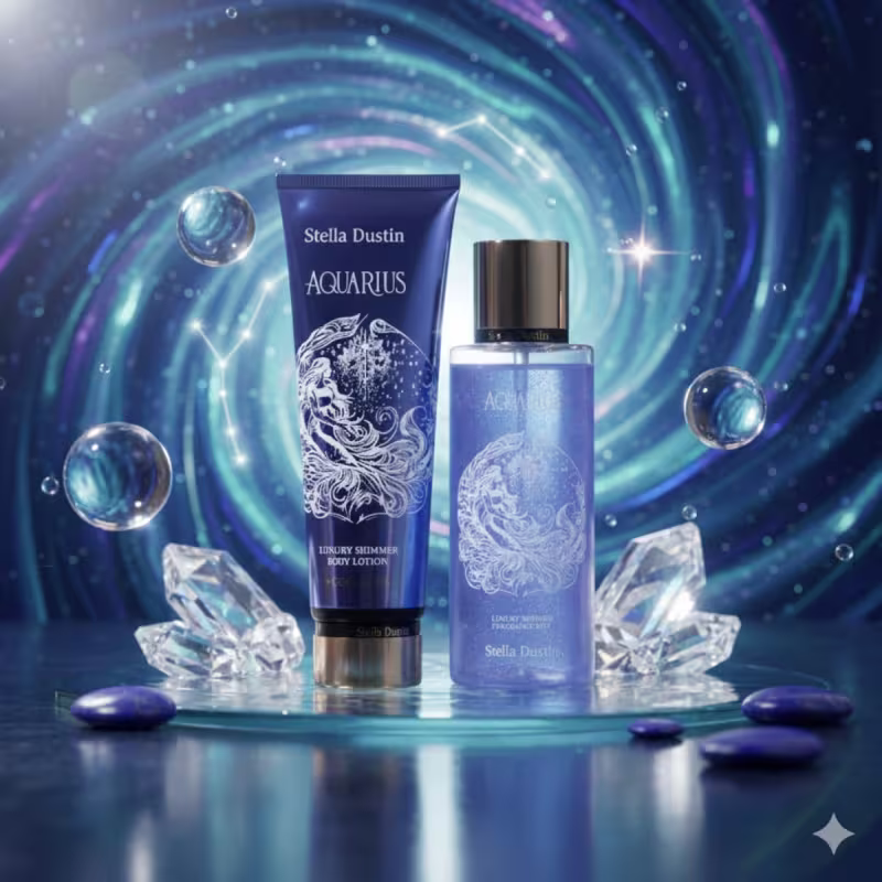 Kit Body Splash+Loção Hidratante Signo Aquario Stella Dustin
