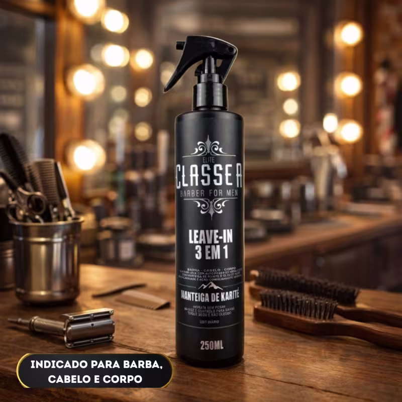 Leave-in 3 em 1 Classe A Barber For Men Barba Cabelo Corpo
