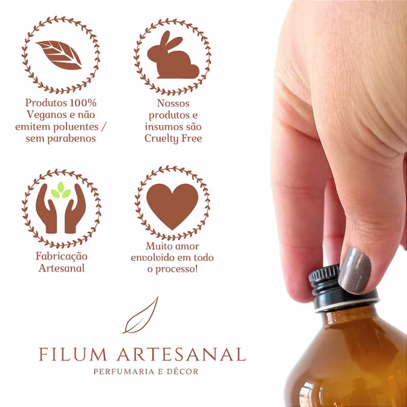 Filum Artesanal Difusor de Varetas Aromatizador de Ambiente Flor de Cerejeira 250ml