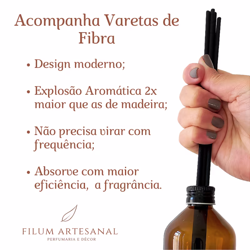 Filum Artesanal Difusor de Varetas Aromatizador de Ambiente Flor de Café 250 ml