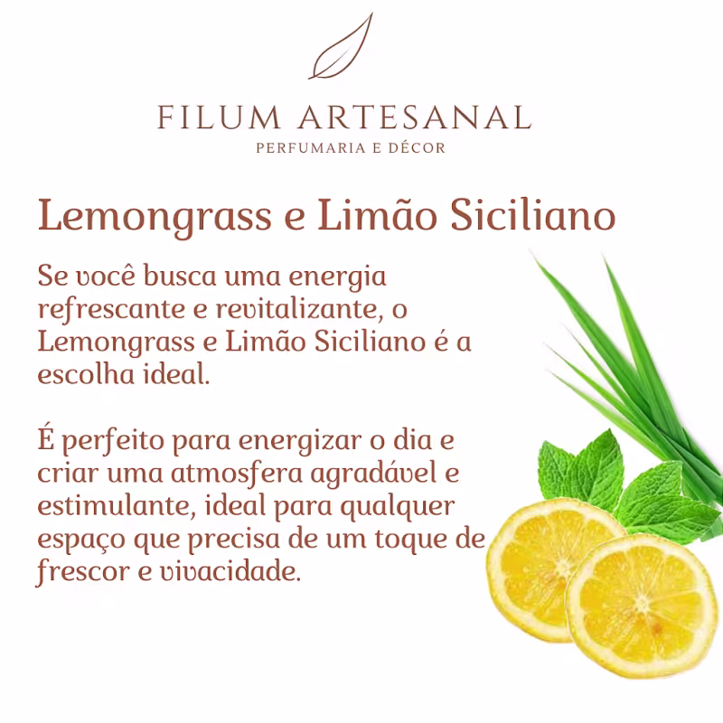 Filum Artesanal Home Spray de Ambiente Lemongrass e Limão Siciliano 200ml