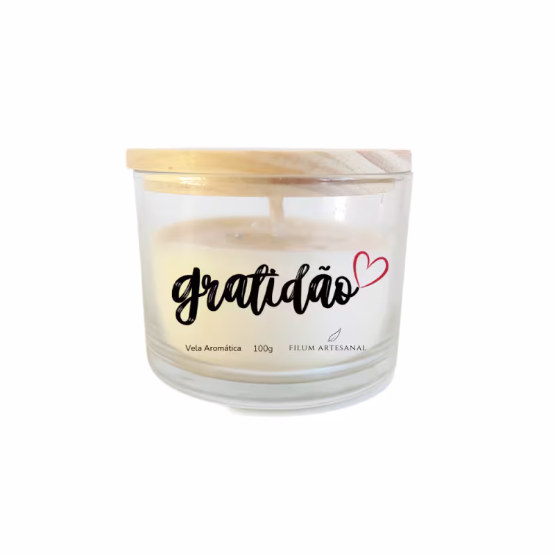 Filum Artesanal Vela Aromática Perfumada Gratidão   100g
