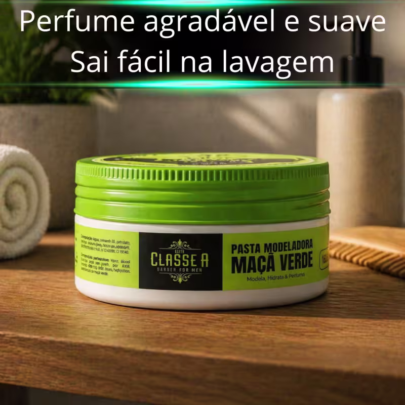 Pasta Modeladora Pomada Pomada Maçã Verde Classe A 160g