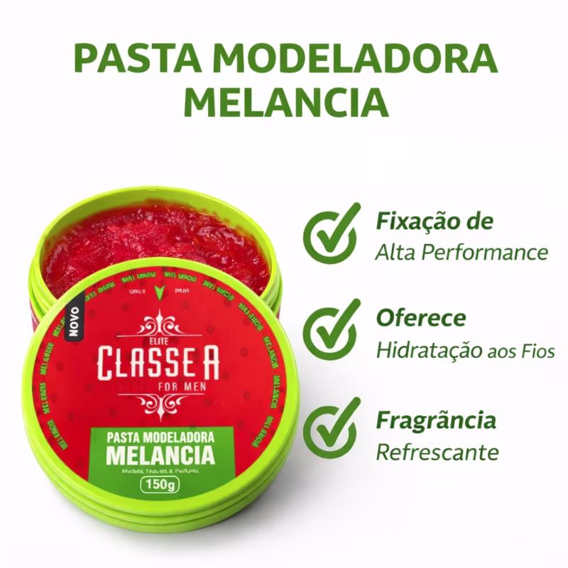 Pasta Modeladora Melancia Classe A 150g Alta Fixação