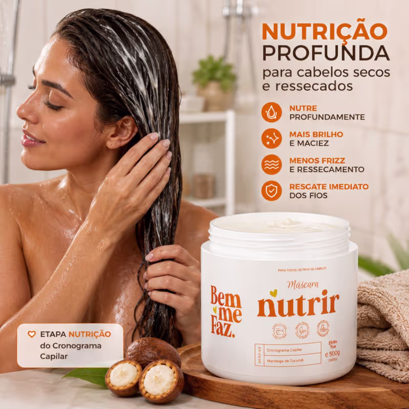 Máscara Capilar Nutrição 500g Tucumã Nutrir Bem Me Faz