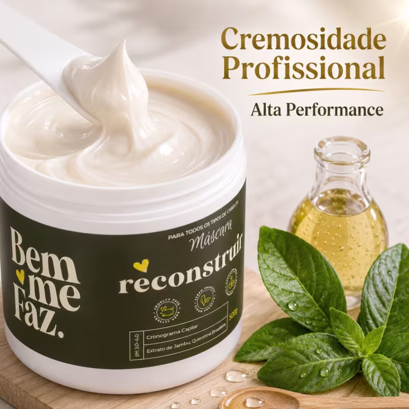 Máscara Capilar Reconstrução 500g Reconstruir Bem Me Faz