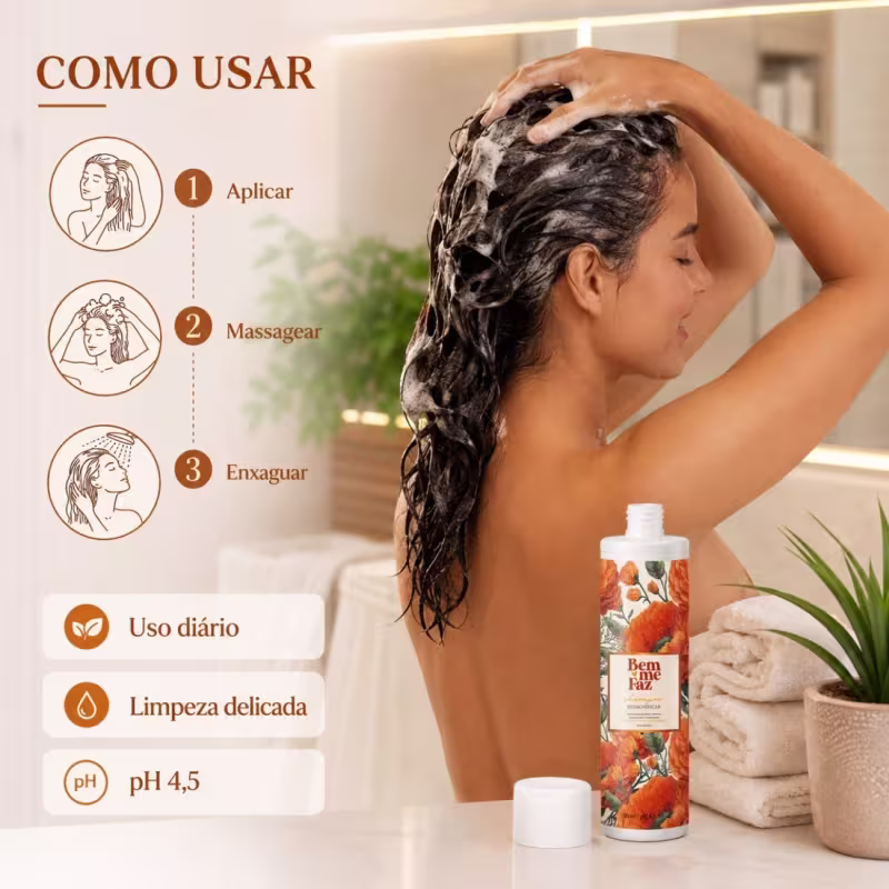 Shampoo Reconstrução Capilar Ressignificar Bem Me Faz 300ml