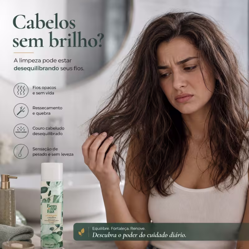 Shampoo Hidratação e Proteção 300ml Conquistar Bem Me Faz