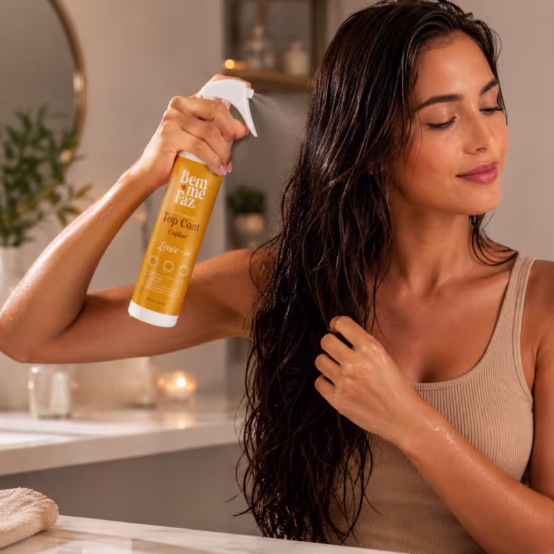 Leave-in Top Coat Capilar 300ml Bem Me Faz Óleo Patauá