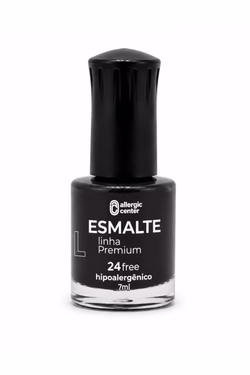 Esmaltes Hipoalergênicos 24 Free 7mL Allergic Center Cor:Preto