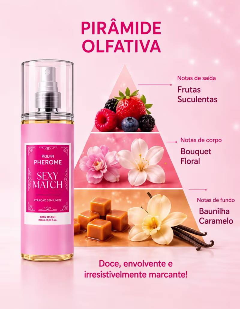 Body Splash Pherome Sexy Match Perfume Feminino Diário