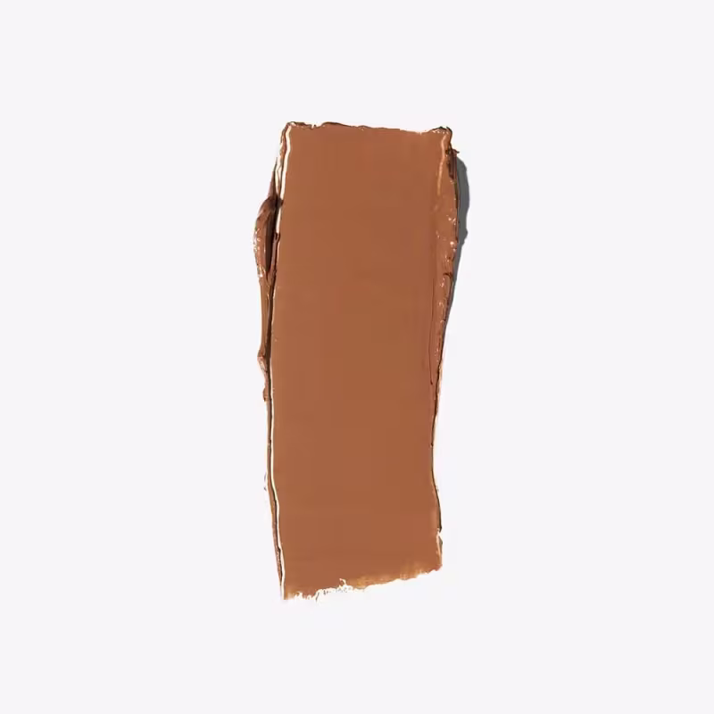 A imagem mostra textura cremosa e marrom médio