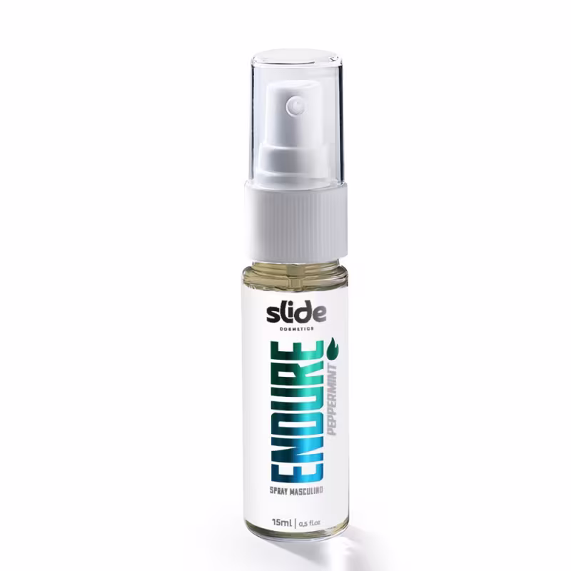 Spray Íntimo Masculino Slide Cosméticos Endure Peppermint, 15ml.