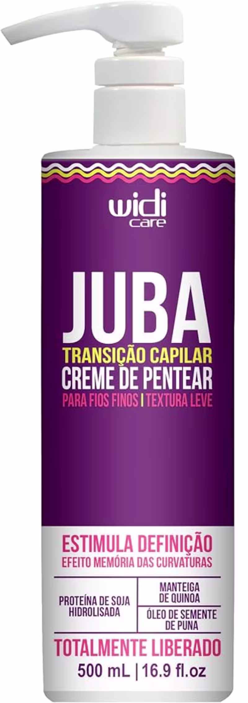 Widi Care Creme de Pentear Textura Leve Juba Transição Capilar 500ml