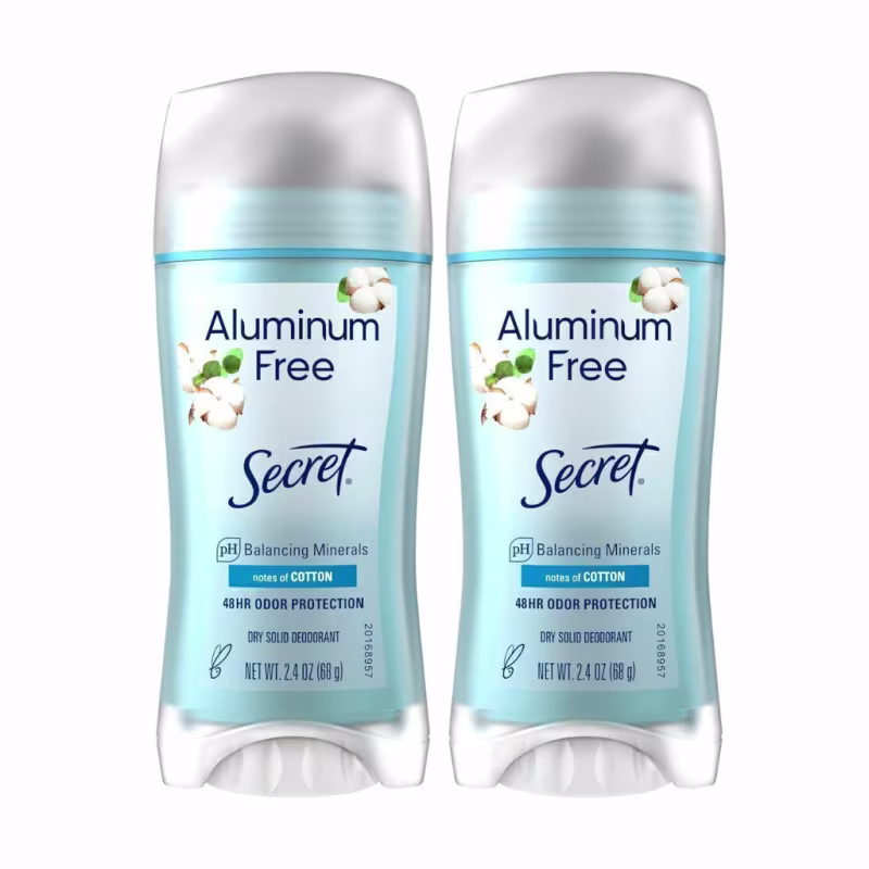 Kit 2 Desodorante Secret Aluminum Free Cotton Scent 68g - 68g