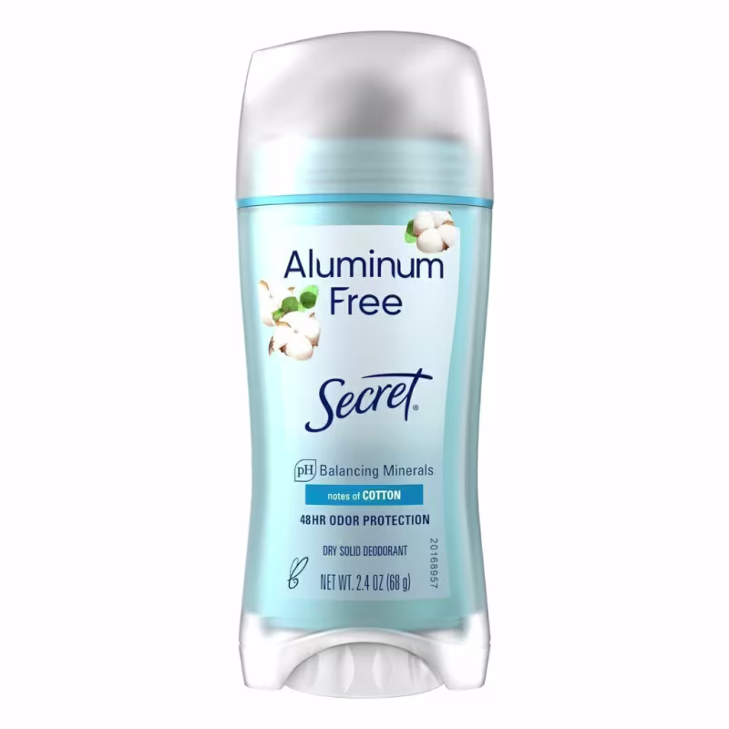 Kit 3 Desodorante Secret Aluminum Free Cotton Scent 68g - 68g