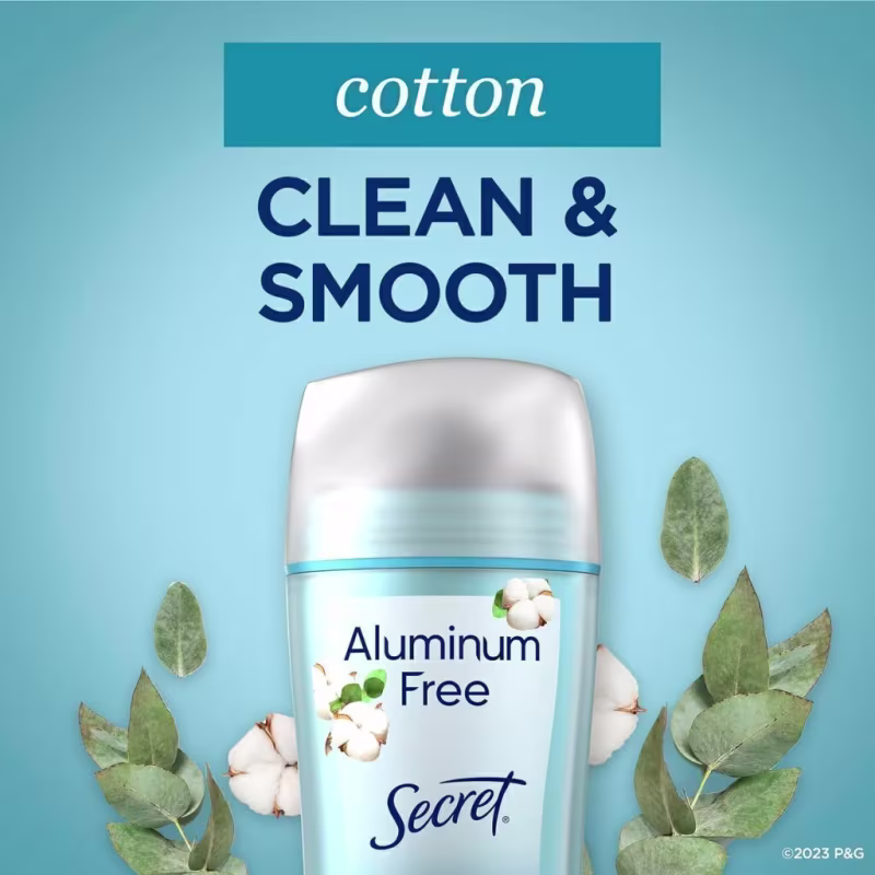 Kit Desodorante Secret Unscented + Aluminum Free Cotton