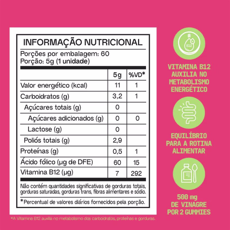 Guday Gummy Vinagre de Maçã 60un