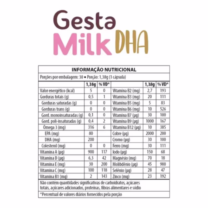 Gestamilk Dha C30
