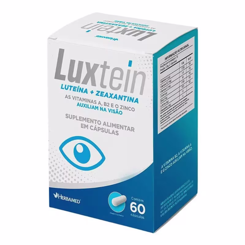 Suplemento Luxtein Luteina + Zeaxantina C60 Visão - Herbamed