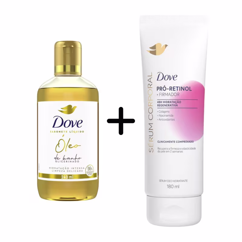 Kit Dove Óleo de Banho + Loção Pró-Retinol