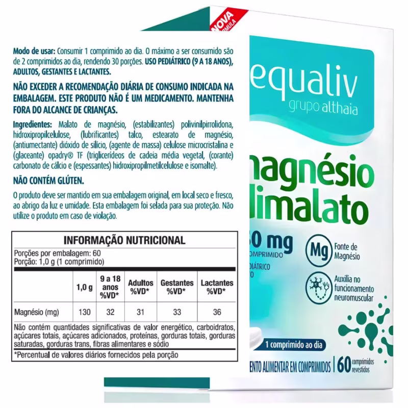 Equaliv Magnesio Dimalato 650Mg C60