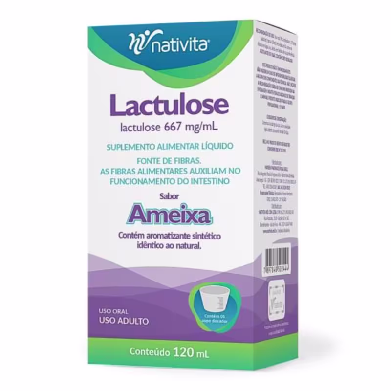 Lactulose 120ml Nativita Sabor Ameixa