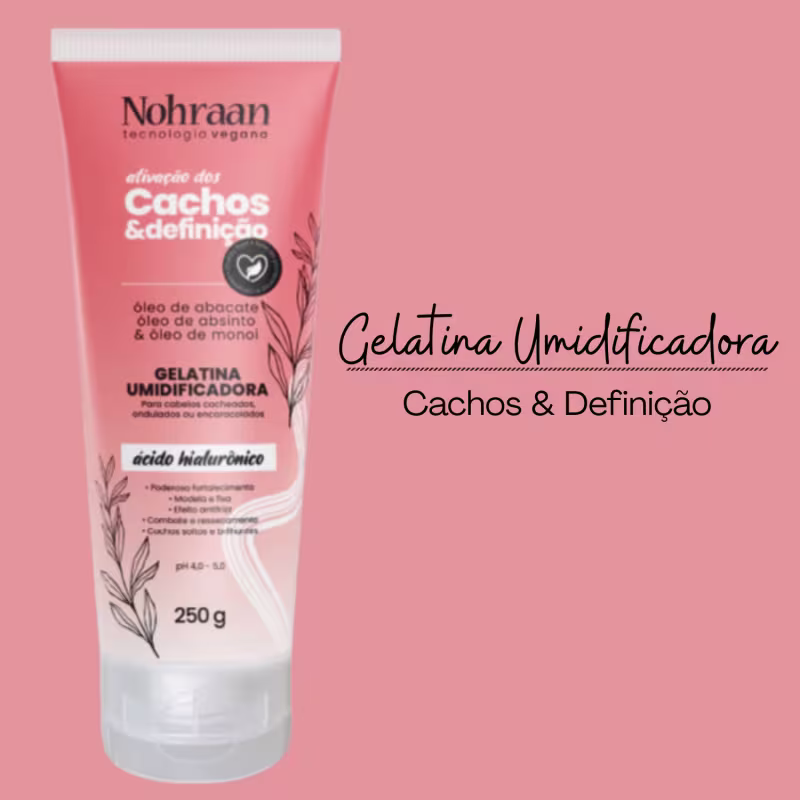 Nohraan Gelatina Umidificadora 250G Cachos Abacateabsinto