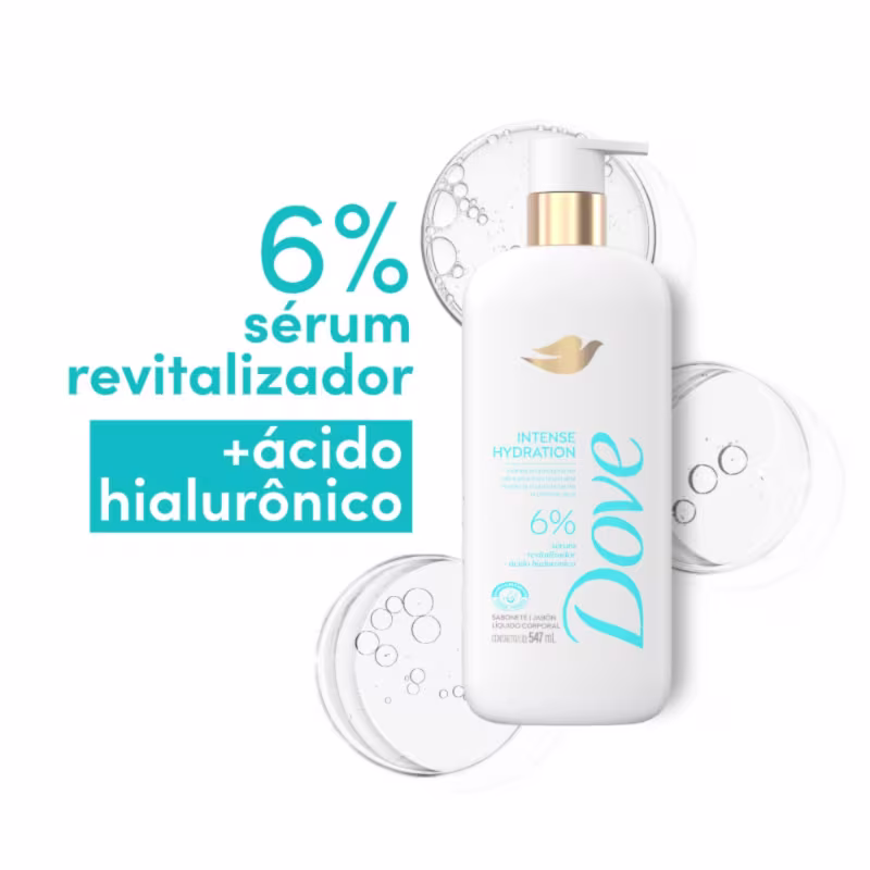 Sabonete Líquido Dove Intense Hydration 547mL Pele Macia