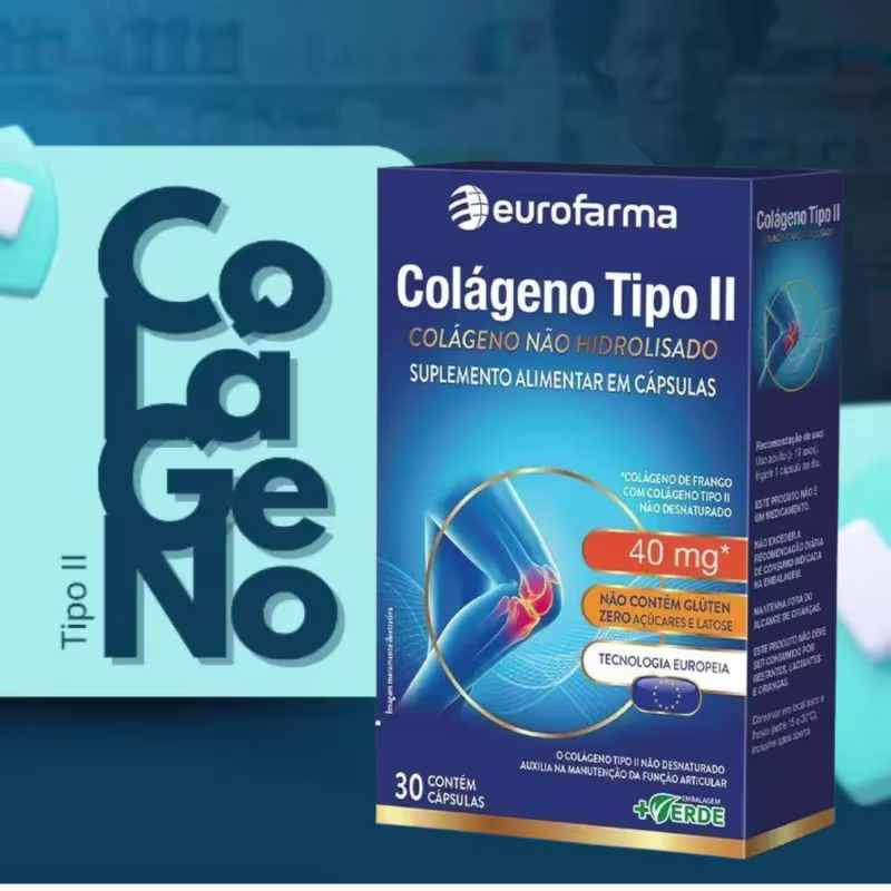 Kit C2 Colageno Tipo Ii 40Mg C30 Eurofarma