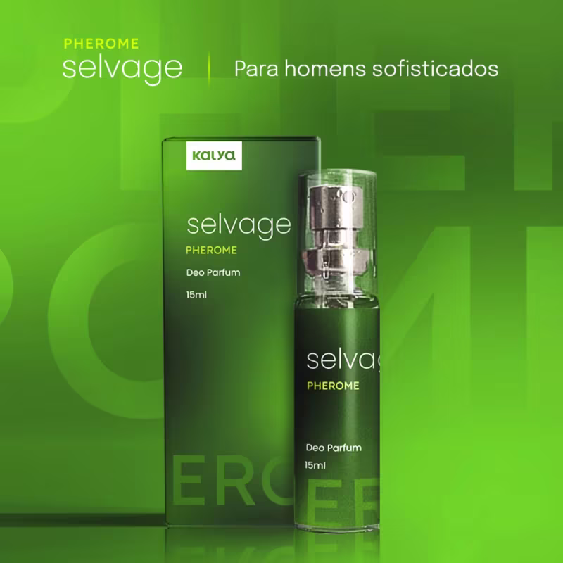 Pherome selvage: Para homens sofisticados. Deo parfum 15ml.