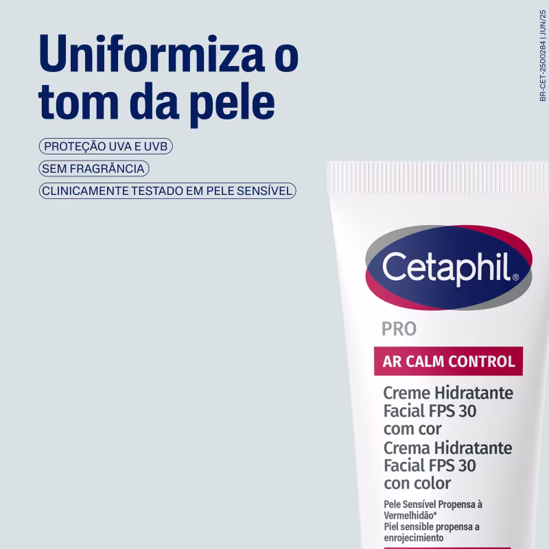 Cetaphil Pro AR Calm Control FPS 30 - Creme Hidratante Facial com Cor 50ml