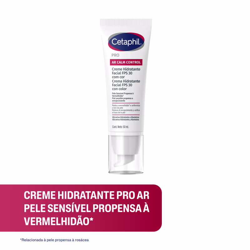 Cetaphil Pro AR Calm Control FPS 30 - Creme Hidratante Facial com Cor 50ml