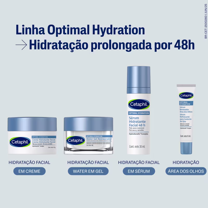 Cetaphil Optimal Hydration com Ácido Hialurônico - Creme Hidratante Facial 48g