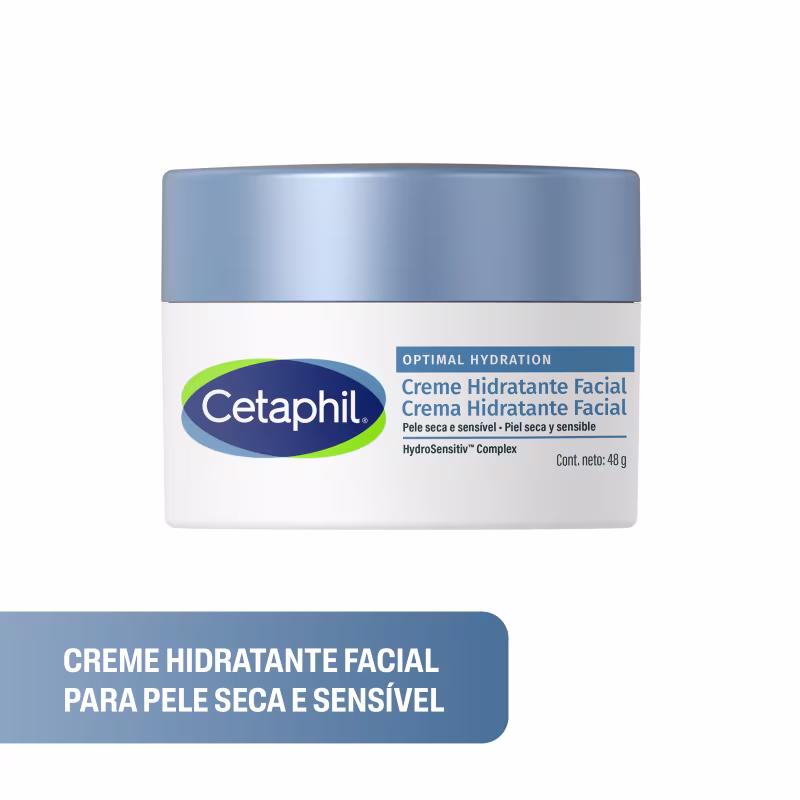 Cetaphil Optimal Hydration com Ácido Hialurônico - Creme Hidratante Facial 48g
