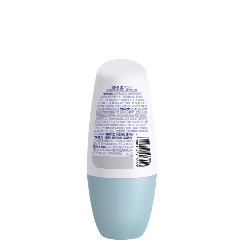 Desodorante Roll-On Inoar Banho a Banho Sem Perfume de 55ml